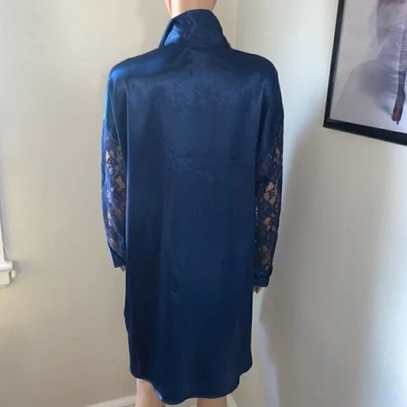 Victoria's Secret Robe M/L Vintage Gold Label Lace Nightgown Retro Collector - Picture 8 of 8